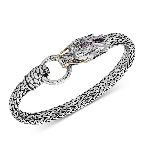 Ruby Dragon Statement Bracelet (1/6 ct. ) in Sterling Silver & 14k Gold-Plate