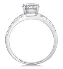 14k White Gold Ring  Cubic Zirconia Wedding Ring (2-3/4 ct. )