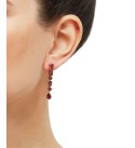 Garnet Multi-Cut Linear Drop Earrings (6-7/8 ct. ) in 18k Rose Gold-Plated Sterling Silver