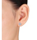 Lab-Created White Sapphire Stud Earrings (3-1/4 ct. ) in Sterling Silver