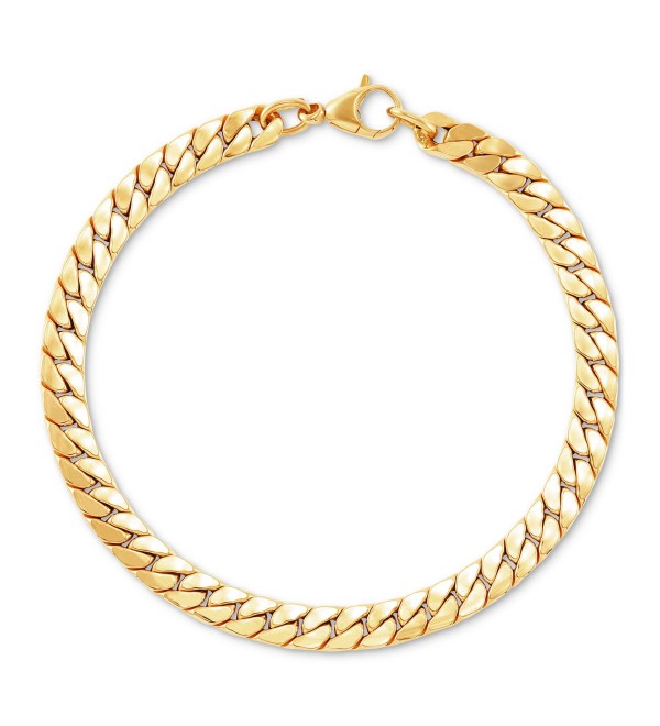 Men's Cuban Link Chain Bracelet in 10k Gold