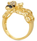 Multicolor Diamond Honeybee Honeycomb Ring (1/3 ct. ) in 14k Gold