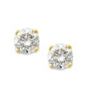 Round-Cut Diamond Stud Earrings in 10k White or Yellow Gold (1/5 ct. )