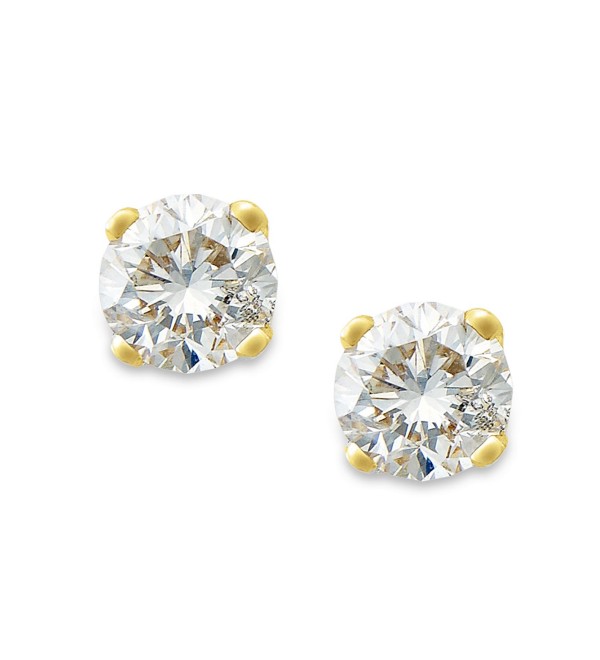 Round-Cut Diamond Stud Earrings in 10k White or Yellow Gold (1/5 ct. )