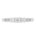 Diamond Three Stone Channel-Set Engagement Ring (1/2 ct. ) in 14k White Gold