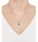 2-Pc. Set Sapphire (3-3/8 ct. ) & Lab-Created White Sapphire (3/4 ct. ) Pendant Necklace & Matching Drop Earrings in Gold-Plated Sterling Silver (Also in Citrine  Garnet  Amethyst      & Opal)