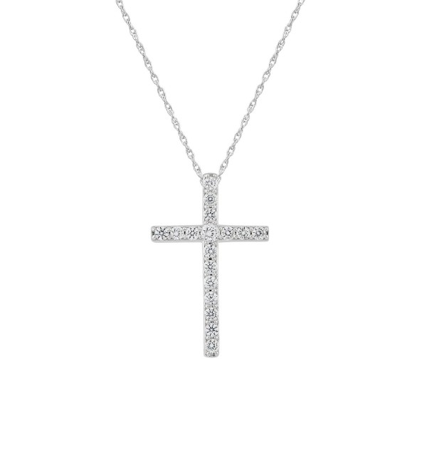 241 WEAR IT BOTH WAYS Diamond Cross Pendant Necklace (1/2 ct. ) in 14k White Or Yellow Gold