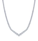 Diamond V Fancy Collar Necklace (3 ct. ) in 14k White Gold