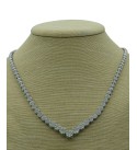 Diamond V Fancy Collar Necklace (3 ct. ) in 14k White Gold