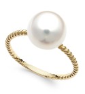 Cultured Freshwater Pearl Ring in 14k Gold (9mm)