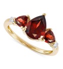 Garnet (2-3/4 ct. ) & Diamond (1/20 ct. ) Ring in 14k Gold