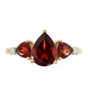 Garnet (2-3/4 ct. ) & Diamond (1/20 ct. ) Ring in 14k Gold