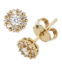 Diamond Halo Stud Earrings (1/3 ct. ) in 14k Gold