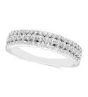 Diamond Openwork Three Row Band (3/8 ct. ) in 14k White Gold