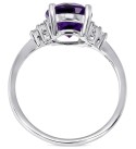 Amethyst (1-5/8 ct. ) & Diamond (1/20 ct. ) Ring in 14k Gold (Also in London Blue Topaz & Rhodolite Garnet)