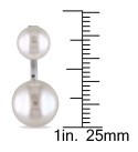 Cultured Freshwater Pearl (7 & 10-1/2mm) Earring Jackets in Sterling Silver