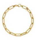 Paperclip Link Bracelet in 14k Gold