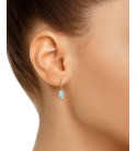 Aquamarine (9/10 Ct. T.W.) Leverback Earrings in 10K Yellow Gold or White Gold