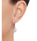 Diamond Teardrop Leverback Drop Earrings (1/10 ct. ) in Sterling Silver