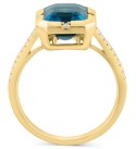 London Blue Topaz (4-1/2 ct. ) & Diamond (1/8 ct. ) Ring in 14k Gold