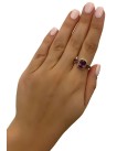 Creme Brulee® Raspberry Rhodolite (2-1/3 ct. ) & Diamond (3/8 ct. ) Ring in 14k Rose Gold