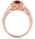 Creme Brulee® Raspberry Rhodolite (2-1/3 ct. ) & Diamond (3/8 ct. ) Ring in 14k Rose Gold