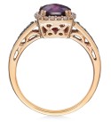 Creme Brulee® Raspberry Rhodolite (2-1/3 ct. ) & Diamond (3/8 ct. ) Ring in 14k Rose Gold