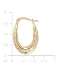 Graduated Textured Chunky Oval Hoop Earrings in 14k Gold  