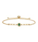 Emerald & Polished Bar Bolo Bracelet (1/3 ct. ) in Gold-Plated Sterling Silver (Also in Ruby & Sapphire)