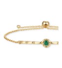 Emerald & Polished Bar Bolo Bracelet (1/3 ct. ) in Gold-Plated Sterling Silver (Also in Ruby & Sapphire)