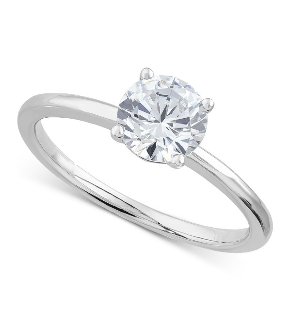 IGI Certified Lab Grown Diamond Engagement Ring (1 ct. ) in 14k White Gold or 14k Gold & White Gold