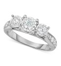 Diamond Three-Stone Ring (1 ct. ) in 14k White  Yellow or Rose Gold