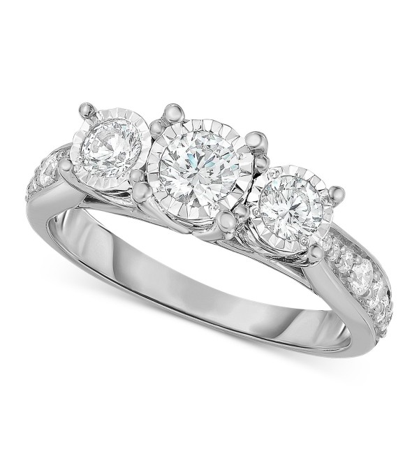 Diamond Three-Stone Ring (1 ct. ) in 14k White  Yellow or Rose Gold