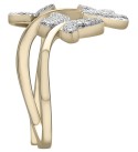 Diamond Butterfly Double Finger Ring (1/2 ct. ) in 10k White or Yellow Gold  