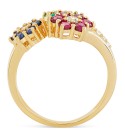 Multi-Gemstone (1-3/8 ct. ) Floral Ring in 14k Gold