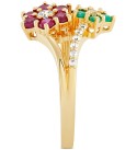 Multi-Gemstone (1-3/8 ct. ) Floral Ring in 14k Gold