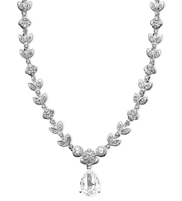 Cubic Zirconia Leaf (1 ct. ) Necklace  