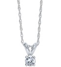 Round-Cut Diamond Pendant Necklace in 10k  or White Gold (1/5 ct. )