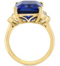 Lab Grown Sapphire (12-3/4 ct. ) & Lab Grown Diamond (5/8 ct. ) Statement Ring in 14k Gold