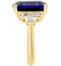 Lab Grown Sapphire (12-3/4 ct. ) & Lab Grown Diamond (5/8 ct. ) Statement Ring in 14k Gold