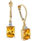 Citrine (3 ct. t.w.) & Diamond Accent Drop Earrings in 14k Gold