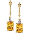 Citrine (3 ct. t.w.) & Diamond Accent Drop Earrings in 14k Gold