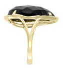 Onyx (22 x 15mm) & Diamond (1/10 ct. ) Statement Ring in 14k Gold