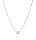 Diamond Bezel-Set Adjustable Pendant Necklace (1/6 ct. ) in 14k White Gold