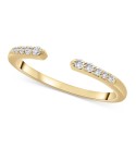 Diamond Cuff Ring (1/10 ct. ) in 14k   White or Rose Gold  