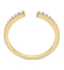 Diamond Cuff Ring (1/10 ct. ) in 14k   White or Rose Gold  