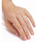 Diamond Swirled Shank Ring (1/5 ct. ) in 14k Gold-Plated Sterling Silver