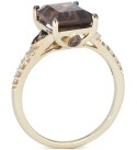 Chocolate Quartz (3-1/10 ct. ) & Diamond (1/4 ct. ) Ring in 14k Gold