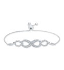 Diamond Infinity Bolo Bracelet (1/6 ct. ) in Sterling Silver