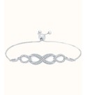 Diamond Infinity Bolo Bracelet (1/6 ct. ) in Sterling Silver